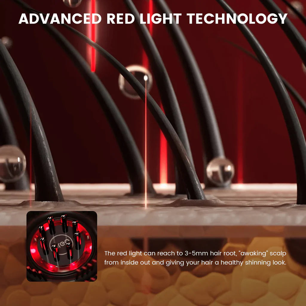 Velora Red Light Scalp Brush – Soothe & Strengthen Hair